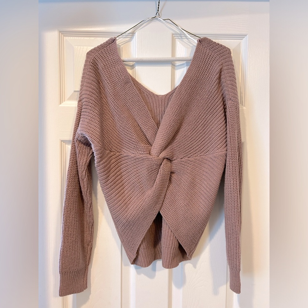 Knotted back sweater